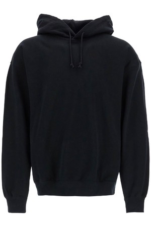 요지야마모토 남성 맨투맨 후드 mens black hoodie in recycled cotton and polyester NB02