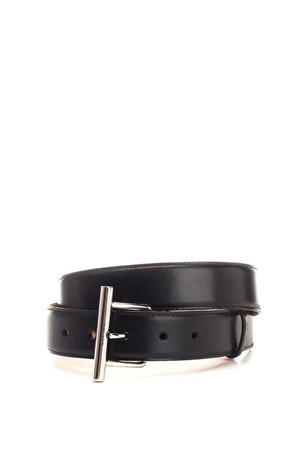 알렉산더 맥퀸 남성 벨트 Black leather Sling belt NB19