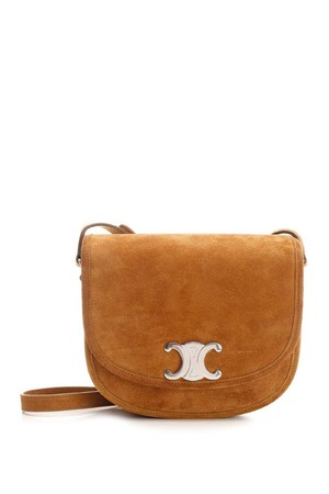 셀린느 남성 토트백 Triomphe medium saddlebag in suede calfskin NB19