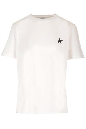 골든구스 여성 티셔츠 White t shirt with black star NB19