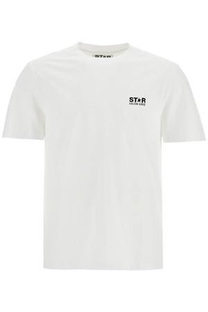 골든구스 남성 티셔츠 white cotton mens t shirt with large black star NB02