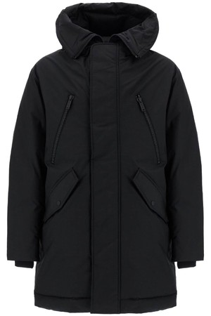 디스퀘어드2 남성 자켓 black techno down polyester parka with hood NB02