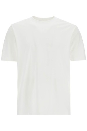 요지야마모토 남성 티셔츠 white cotton t shirt with  uniform of the streets  print NB02