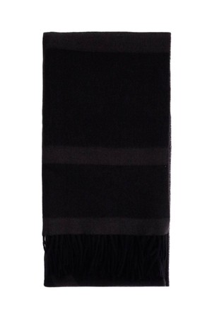 토템 여성 스카프 charcoal grey monogram jacquard wool scarf NB02