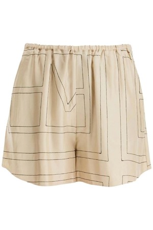 토템 여성 숏팬츠 monogram silk pajama shorts NB02