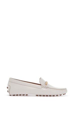 토즈 여성 로퍼 white lime calfskin driving loafer with low heel NB02