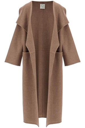 토템 여성 코트 beige wool and cashmere kimono coat NB02