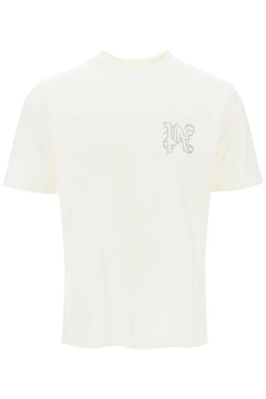 팜앤젤스 남성 티셔츠 t shirt with studded monogram NB02