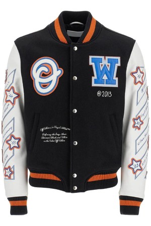 오프화이트 남성 봄버 자켓 bomber varsity wizard NB02