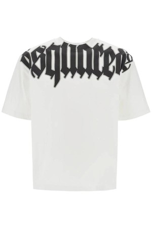 디스퀘어드2 남성 티셔츠 loose logo print t shirt with NB02