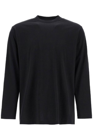 요지야마모토 남성 티셔츠 long sleeve black cotton t shirt with mens graphic NB02