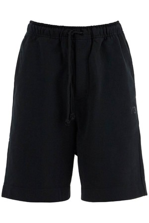 요지야마모토 남성 숏팬츠 high waisted black cotton sports shorts NB02