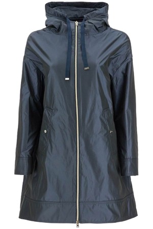 에르노 여성 자켓 dark blue technical taffeta waterproof parka with hood NB02