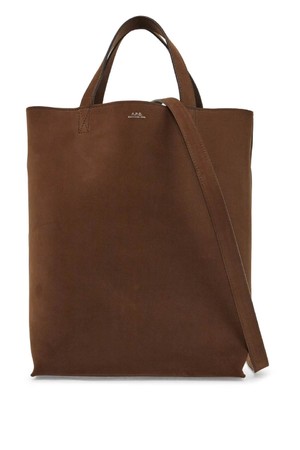 아페쎄 남성 토트백 medium brown calfskin bag with removable shoulder strap cabas maiko NB02