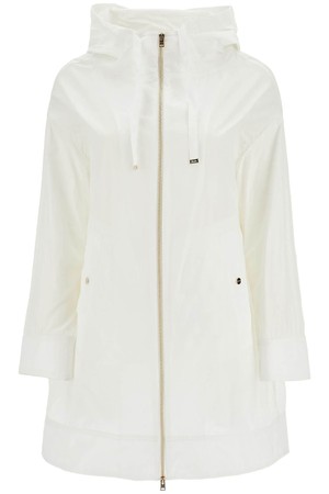 에르노 여성 자켓 white waterproof 3 4 sleeve parka techn taffeta NB02