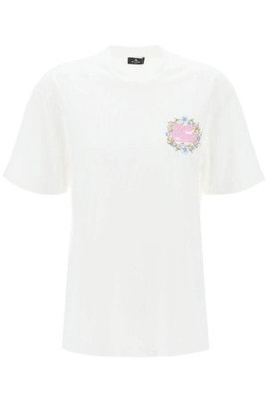 에트로 여성 티셔츠 floral pegasus embroidered t shirt NB02