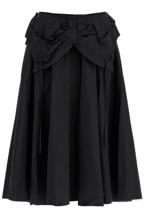 메종마르지엘라 여성 스커트 black pleated midi skirt in polyamide NB02