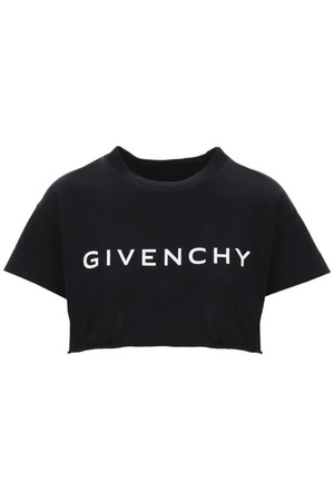 지방시 여성 티셔츠 cropped logo t shirt NB02