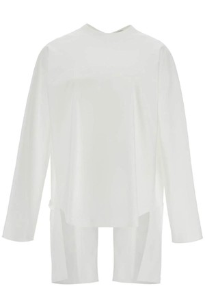 알라이아 여성 티셔츠 asymmetric poplin top with NB02