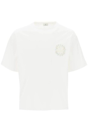 에트로 남성 티셔츠 floral pegasus embroidered t shirt NB02