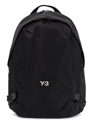 요지야마모토 남성 백팩 black minimalist backpack in recycled polyester with padded straps NB02