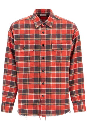 셀린느 남성 셔츠 plaid flannel button up shirt NB02