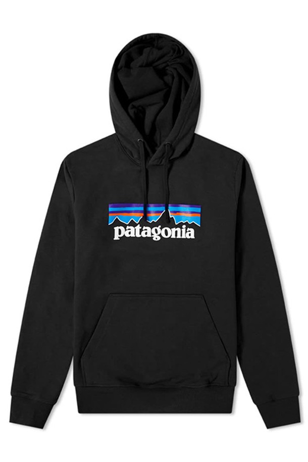 PATAGONIA - 스웨트셔츠 - 파타고니아 P-6 로고 업라이절 후드티 Black