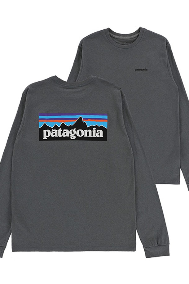 PATAGONIA - 긴팔티셔츠 - 파타고니아 P-6 로고 리스판서빌삭2411lume Grey