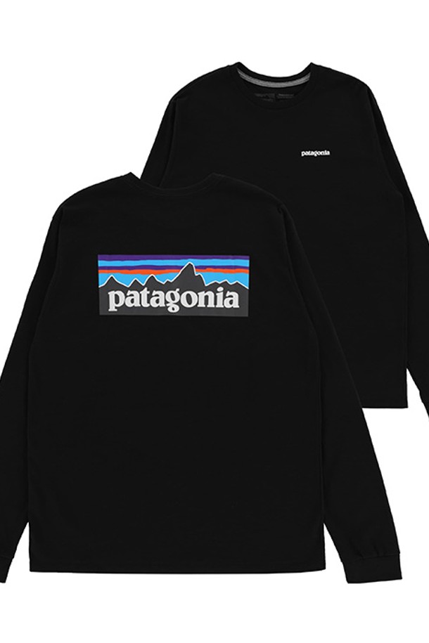 PATAGONIA - 긴팔티셔츠 - 파타고니아 P-6 로고 리스판서빌삭2411긴팔티 Black