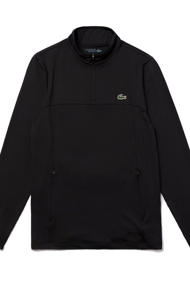 LACOSTE - 스웨트셔츠 - 라코스테 남성 스포츠 하프집스웨트셔츠 SH4806 Black