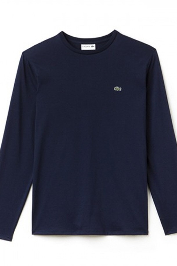 LACOSTE - 긴팔티셔츠 - 라코스테 남성 피마코튼 긴팔티 TH6712 Navy Blue