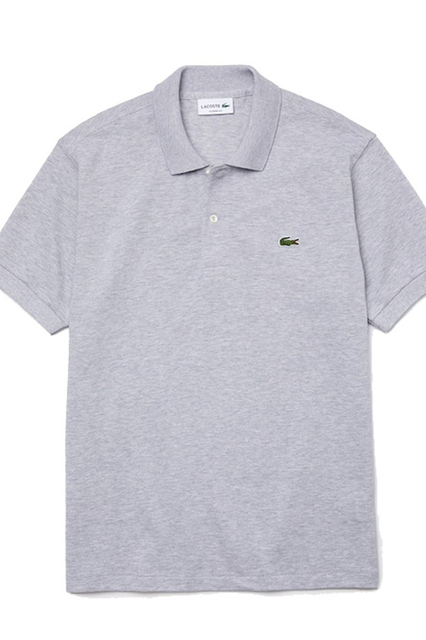 LACOSTE - 반팔티셔츠 - 라코스테 남성 클래식핏 반팔카라티 L1264 Silver C