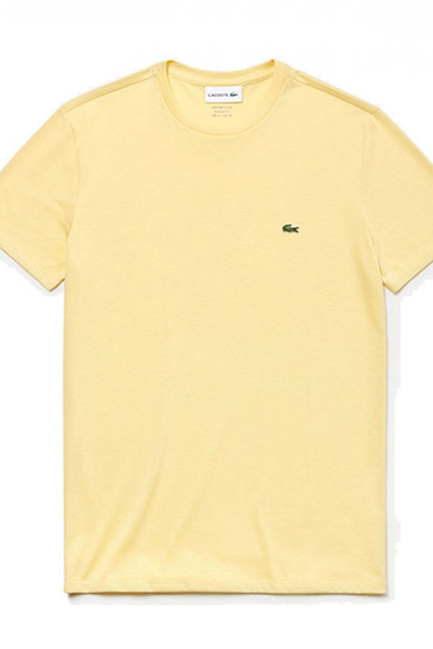 LACOSTE - 반팔티셔츠 - 라코스테 남성 크루넥 반팔티셔츠 TH6709 Yellow