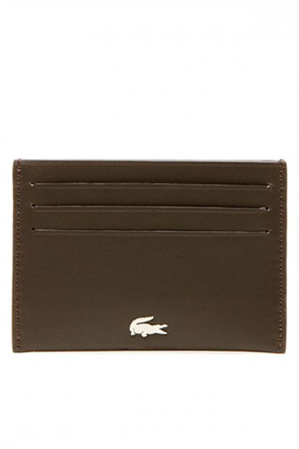 LACOSTE - 지갑 - 라코스테 카드홀더 NH1346FG Dark Brown