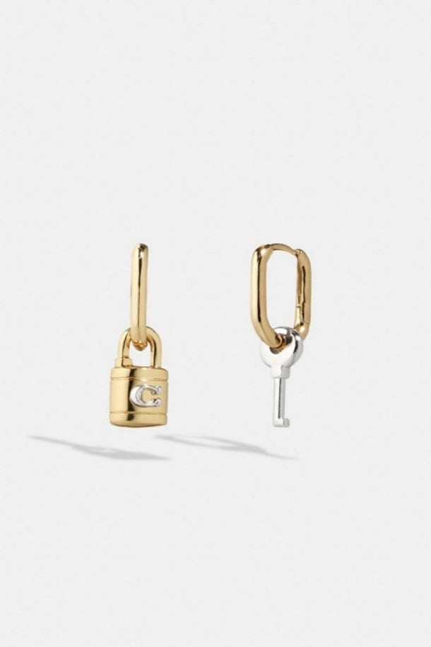 COACH - 귀걸이 - 코치 Signature Padlock Key 귀걸이 CD856 A31