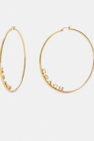 코치 Signature Large Hoop 귀걸이 C9112 GLD