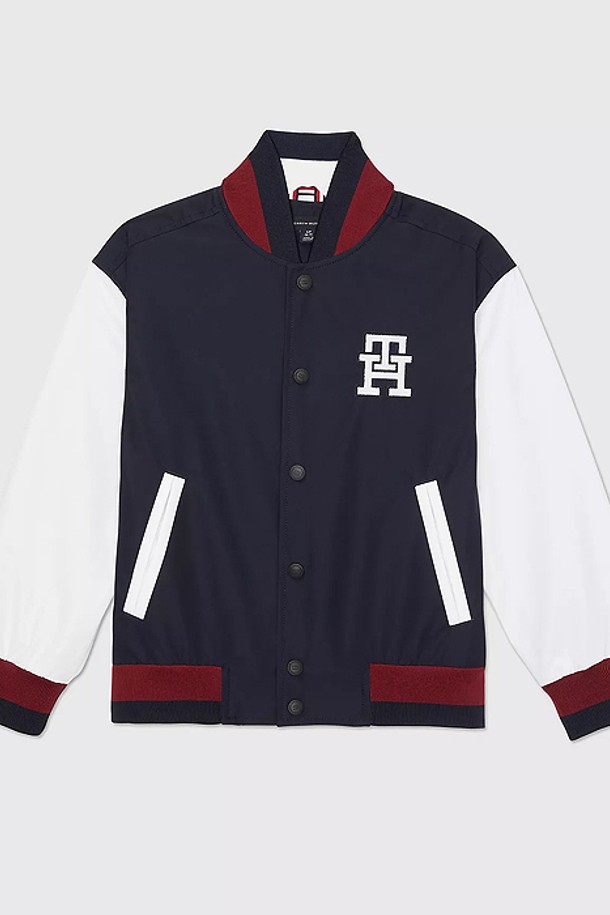 TOMMY HILFIGER - 의류 - 타미힐피거 보이즈 모노그램 바시티 봄버자켓 Navy