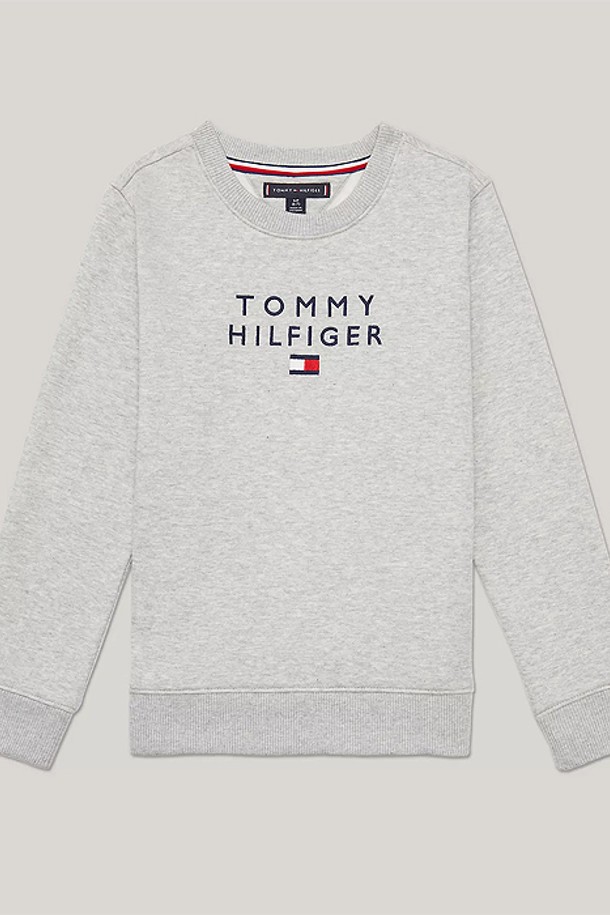 TOMMY HILFIGER - 의류 - 타미힐피거 보이즈 Hilfiger 로고 스웨트셔츠 Grey H