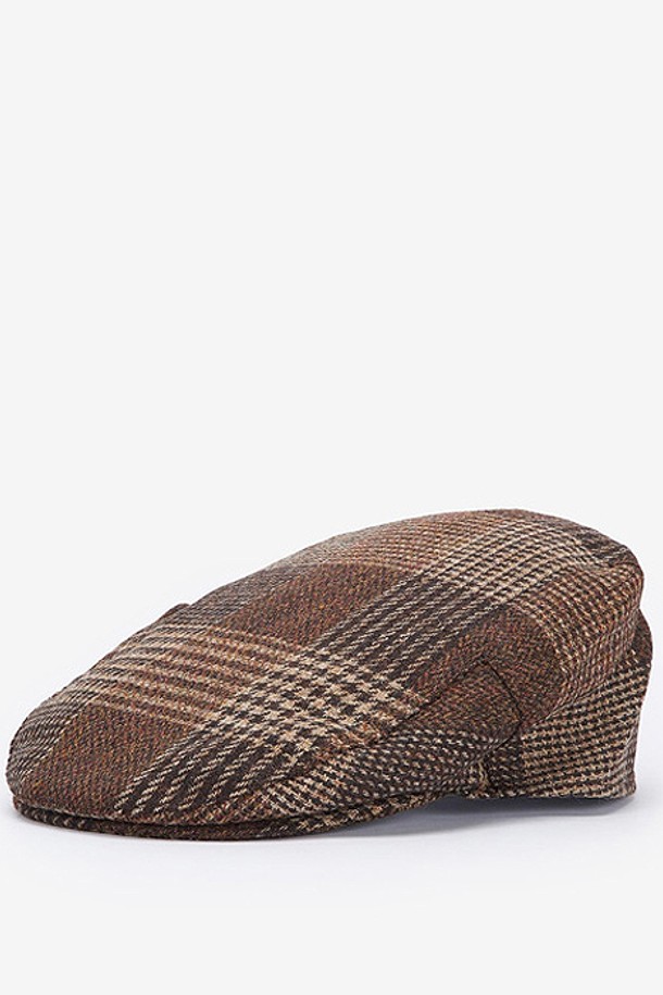 Barbour - 모자 - 바버 남성 Deveron Tweed Flat 캡 MHA0858RU51