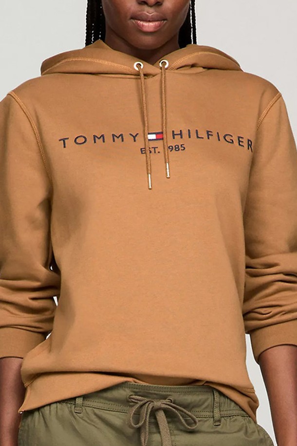 TOMMY HILFIGER - 스웻셔츠 - 타미힐피거 여성 Tommy 로고 후드티 Golden Rays