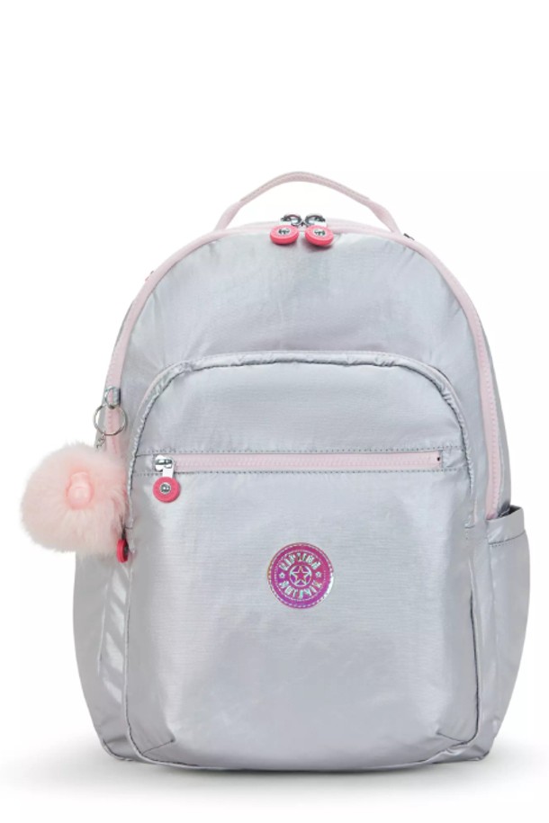 KIPLING - 백팩 - 키플링 Seoul Bts Gm L 백팩 KI3040 Ice Silver Metal