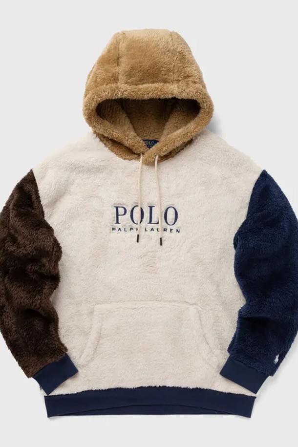 RALPH LAUREN - 스웨트셔츠 - 폴로 남성 Pile 플리스 하이브리드 후드티 Wcreammul