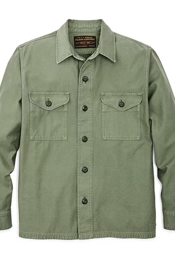 FILSON - 블루종/점퍼 - 필슨 필드 잭셔츠 20277936 Washed Fatigue Green