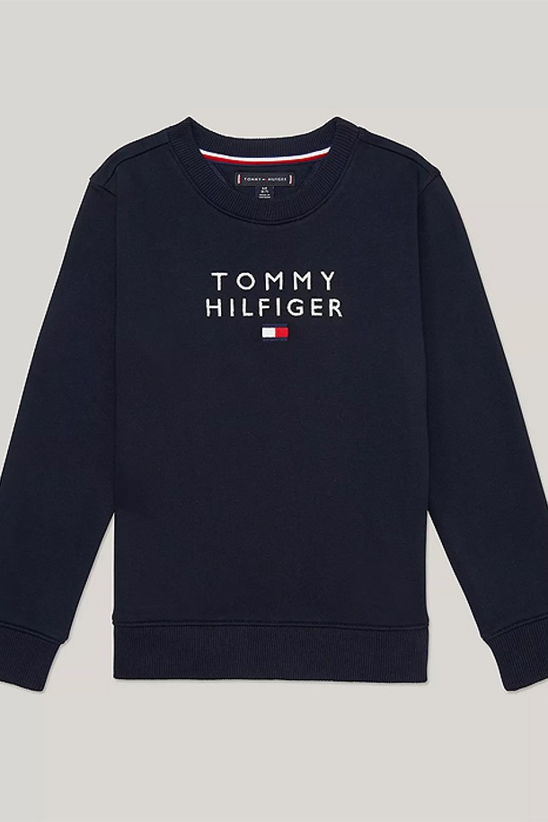 TOMMY HILFIGER - 의류 - 타미힐피거 보이즈 Hilfiger 로고 스웨트셔츠 Navy