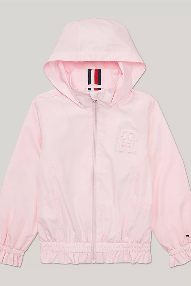 TOMMY HILFIGER - 의류 - 타미힐피거 걸즈 TH 로고후드 윈드브레이커 Pink