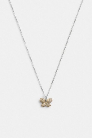 코치 Pave Butterfly Pendant 목걸이 CT091 SLV