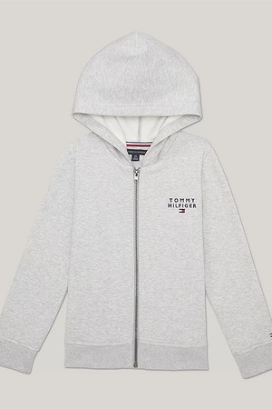 타미힐피거 보이즈 Hilfiger 로고 집업후드 Grey Htr