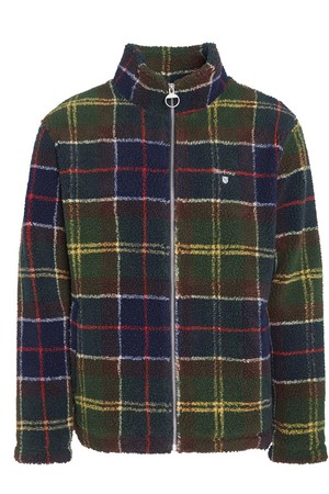 바버 남성 Tartan Sherpa Fleece 자켓 MFL0187TN11