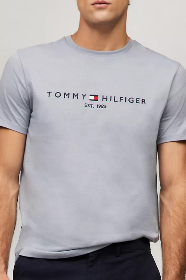 TOMMY HILFIGER - 반팔티셔츠 - 타미힐피거 남성 Tommy 로고 반팔티셔츠 Rich Grey