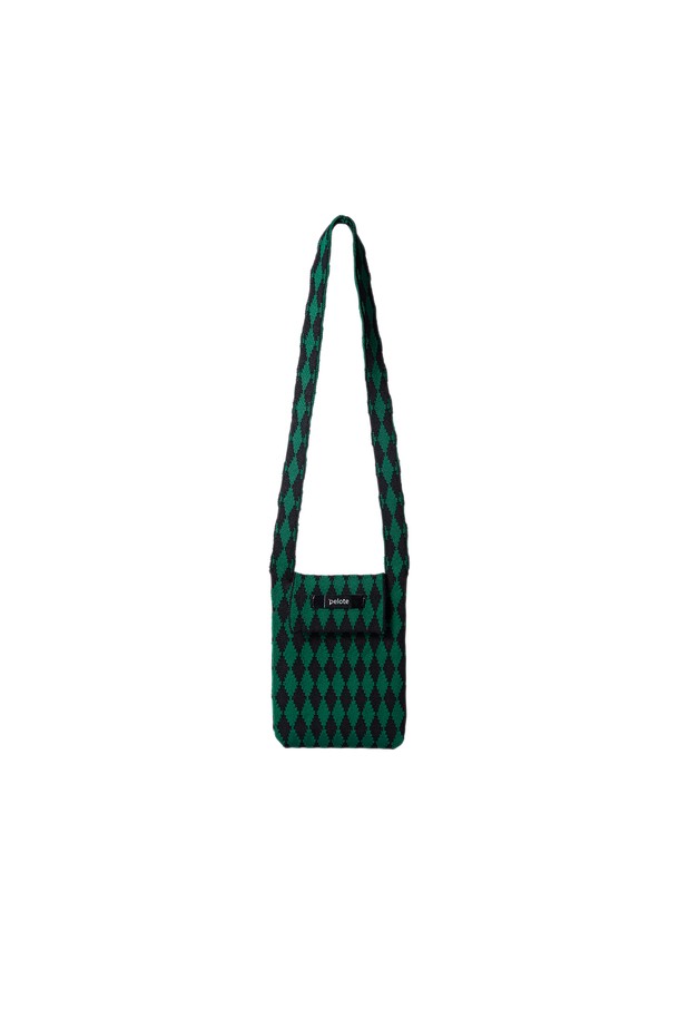 pelote - 크로스백 - Diamonds Checker Knit  Cross Bag (S)